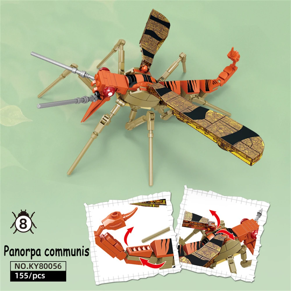 Dragonfl Insects Mini Building Blocks Kit - STEM Educational Ocean Animal Toy for Kids Enhance Creativity & Marine Life Learning