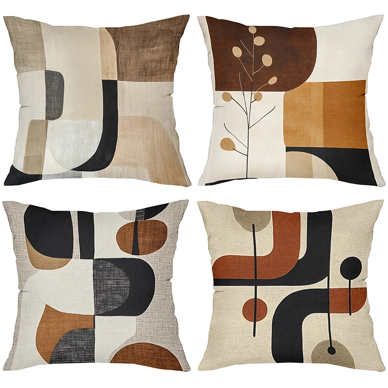 Modern Geometric Patterned Decorative Pillow Covers Polyester pillowcase, sofa decorative cushion cov Headboard Pillow