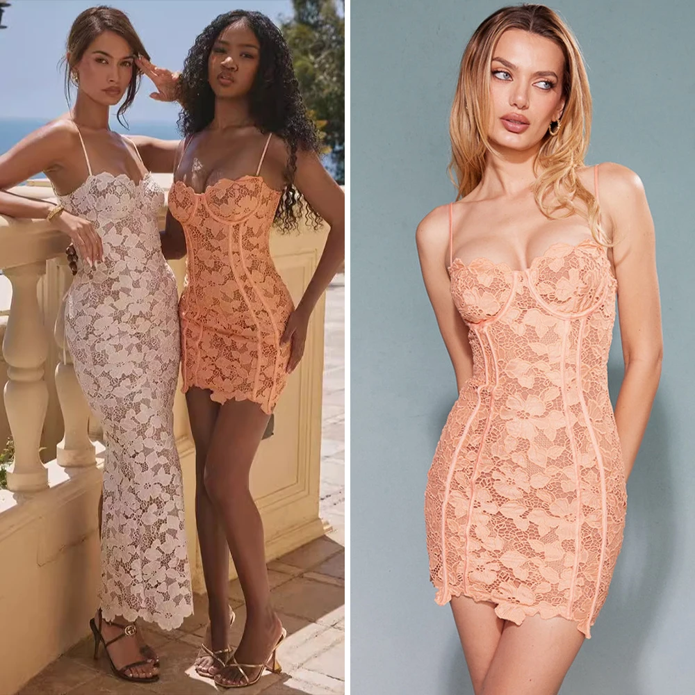 Damskie sukienki mini na ramiączkach spaghetti, z odkrytymi ramionami, z kwiatowym haftem, seksowne, koktajlowe, na studniówkę, urodziny, luksusowe, krótkie.