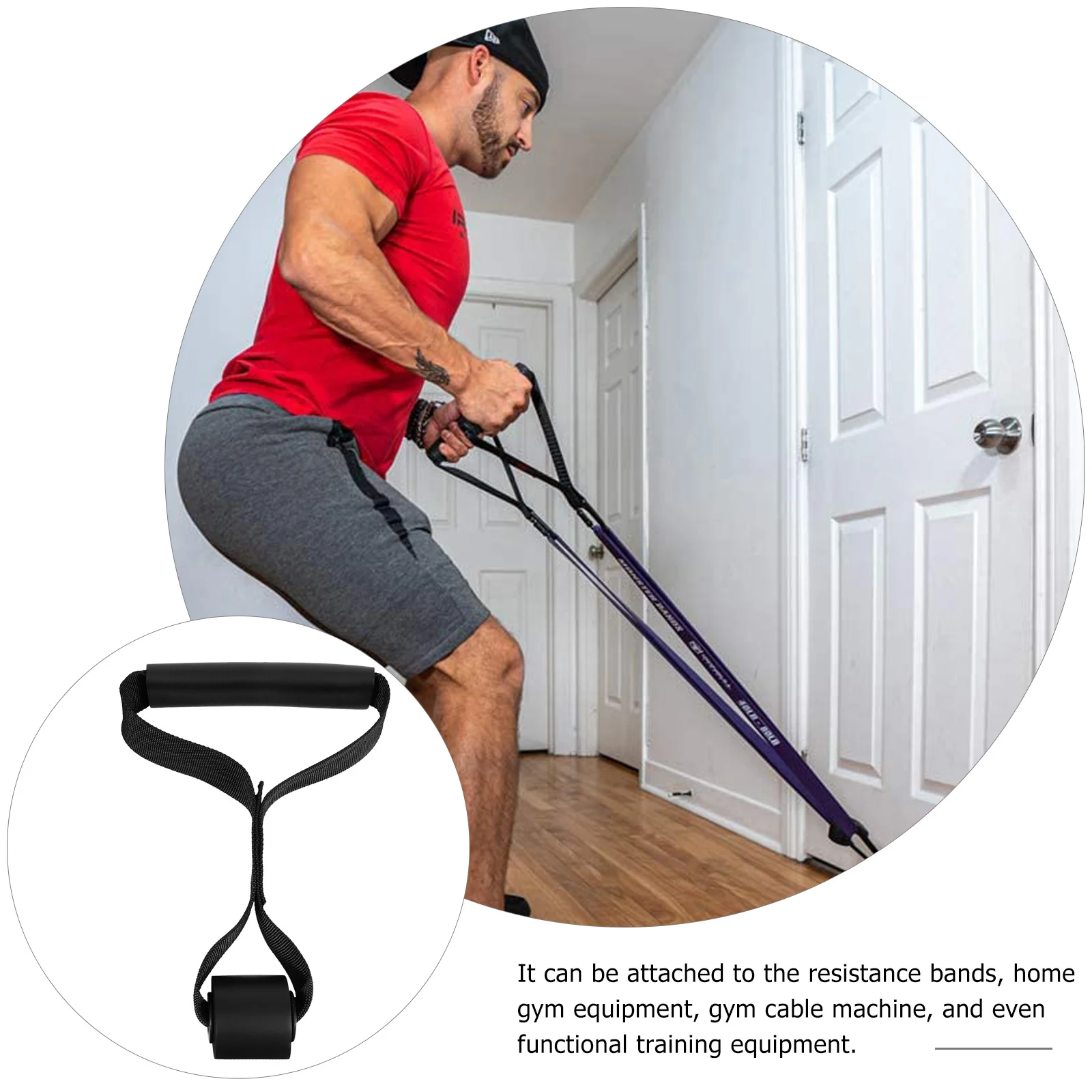 

Door Anchor For Resistance Bands Heavy Duty Pull Rope Buckle Fitness Equipment Training Strap Over Door Home Gym Yoga
