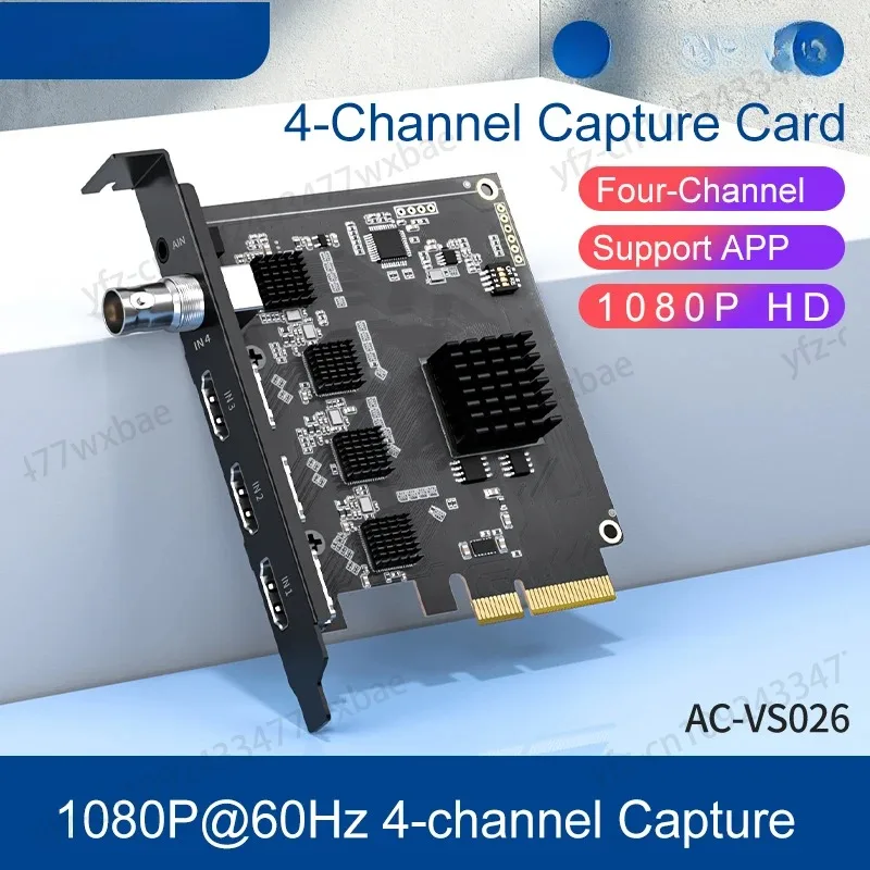 4-channel SDI/HD PCIE Capture Card Video 4k for Switch Game Live Streaming Recording Vmix