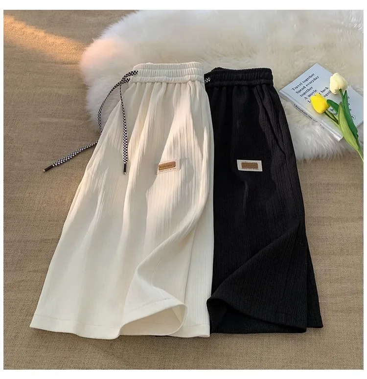 

Ice Silk Baskeall orts Мужские летние тонкие спортивные свободные крутые повседневные брюки длиной пять четвертей Молодежные активные брюки из полиэстера...