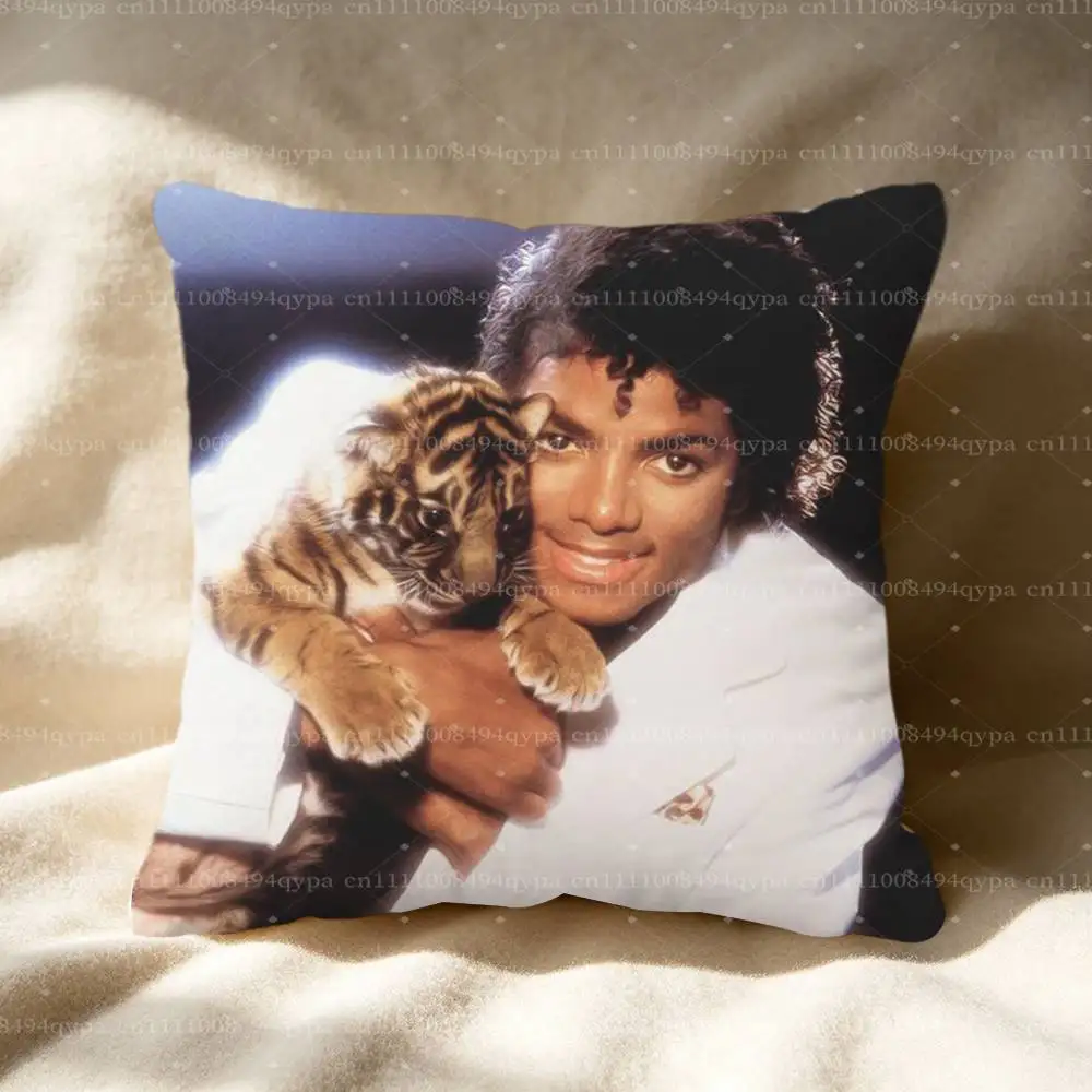 M-Michael Jackson Thriller Bad Throw Pillow Cushion Cases Kawaii Decorative Living Room Decor Soft Decorative Pillows