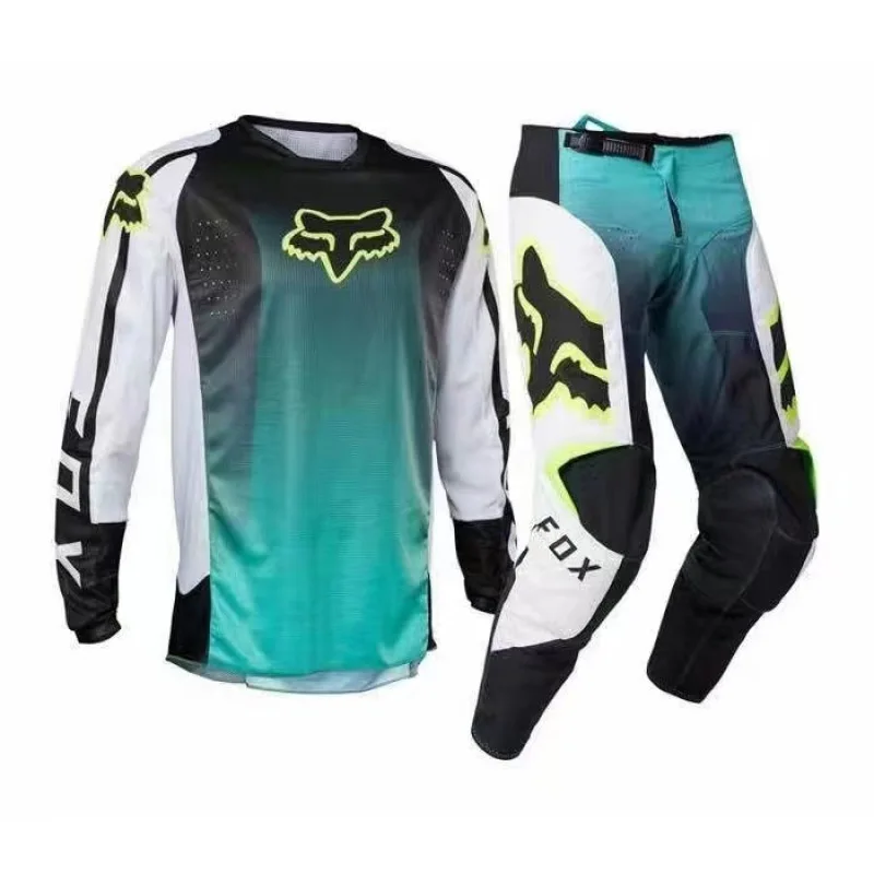 

Summer new motorcycle outdoor cycling suit, racing suit set, motorcycle sports shirt, anti drop, reflective and breathable