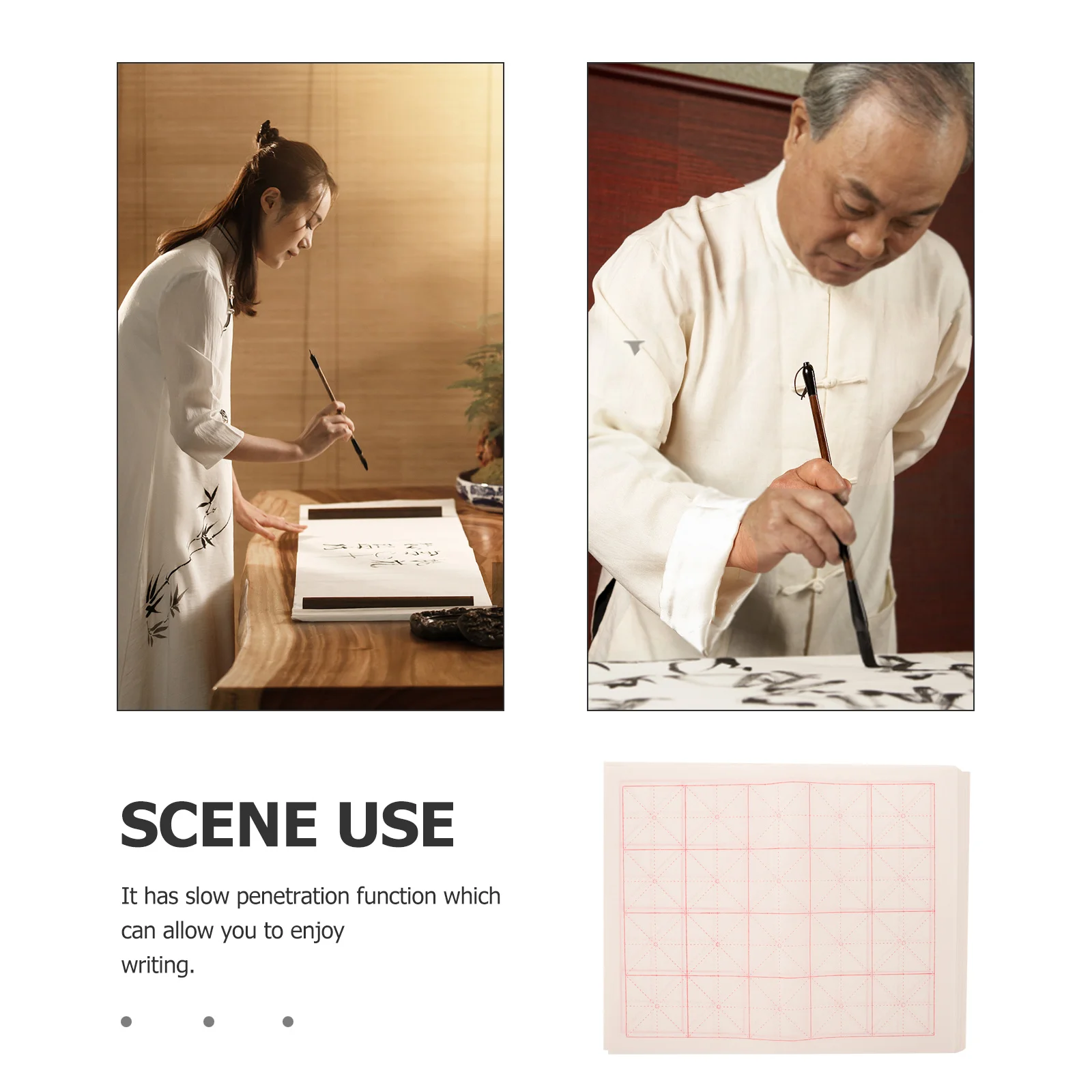 

100 Sheets Chinese Writing Calligraphy Paper Handwriting Practice for Beginners