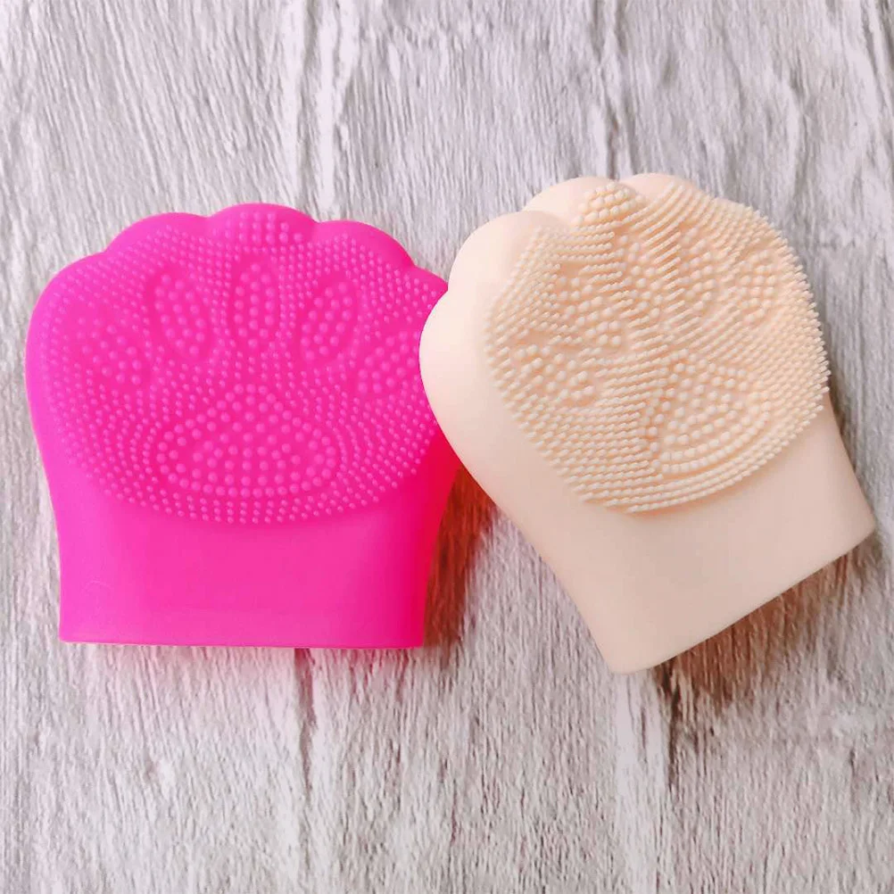 Silicone Cat Claw Facial Cleaning Brush Handheld Skin Cleansing Tool Lightweight Portable Durable Food-Grade Safe Face Wash
