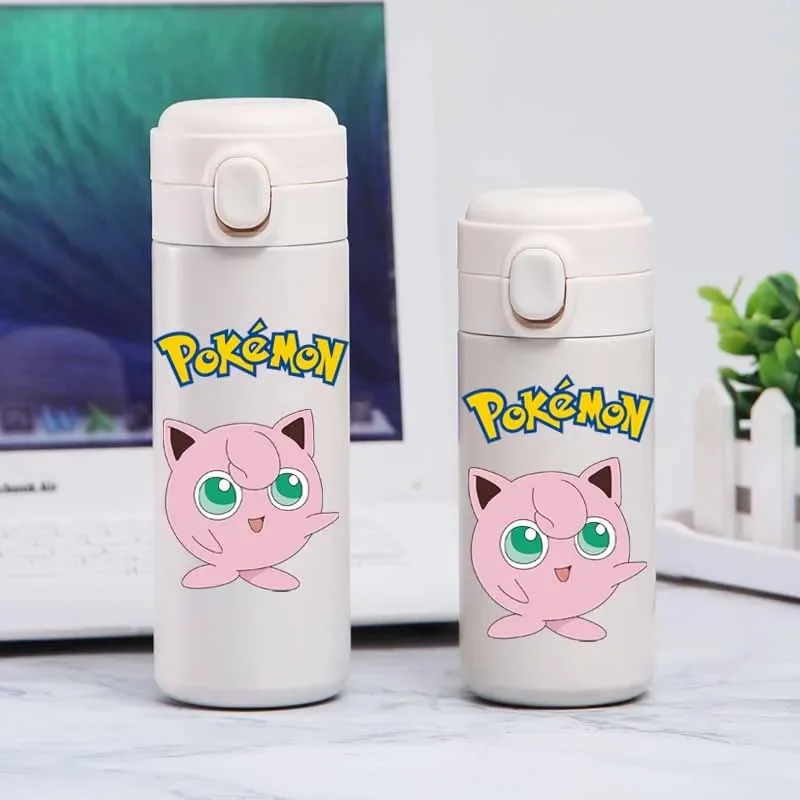 Pokemon Anime Insulated Cup Gengar Psyduck Pikachu Charizard Charmander Jigglypuff Snorlax 304 Stainless Steel Water Bottle Cups