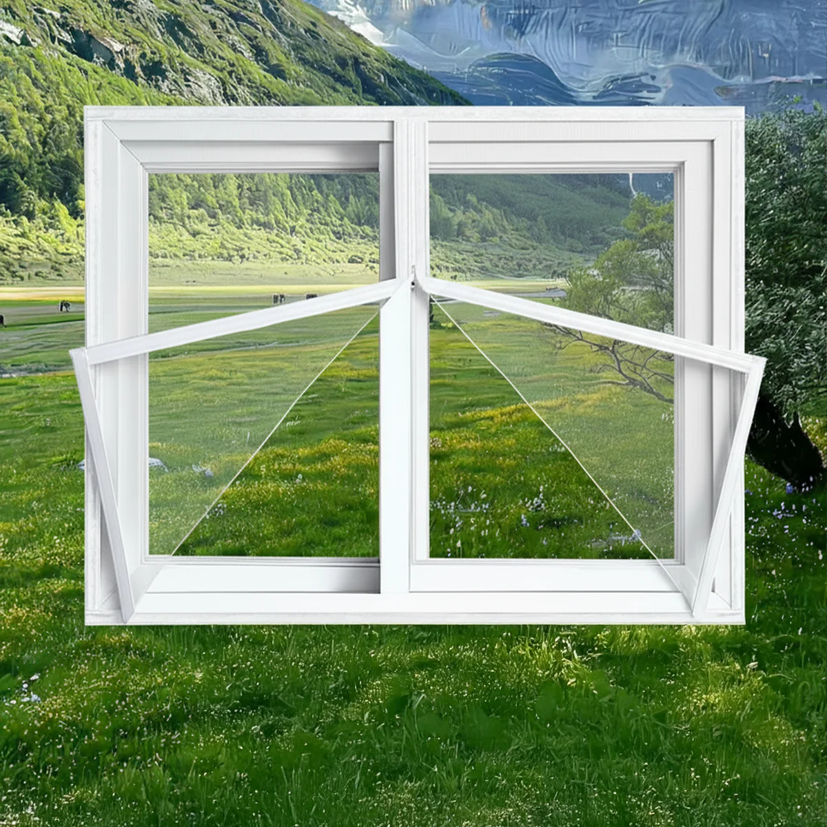 200+ Sizes White Zippered Window Screen, No-Drill Self-Adhesive Reusable Mesh, Breathable Mosquito & Insect Protection