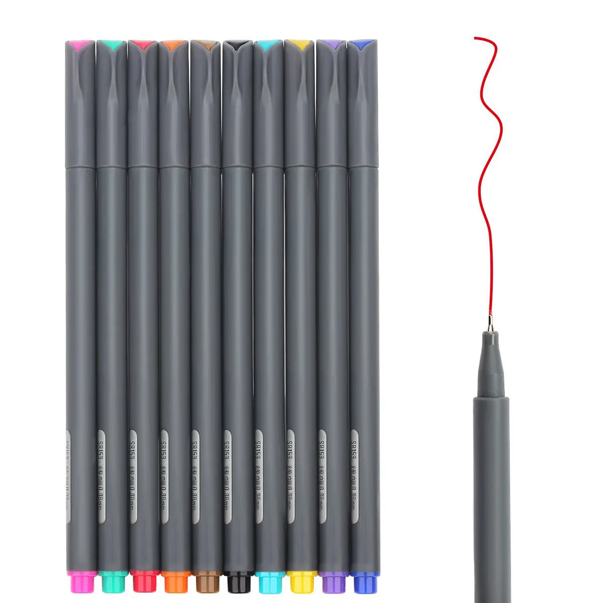 

10Pcs Colored Pen Set 038Mm Fine Line Drawing Markers No Duplicates Coloring Books Sketch Manga Illustration