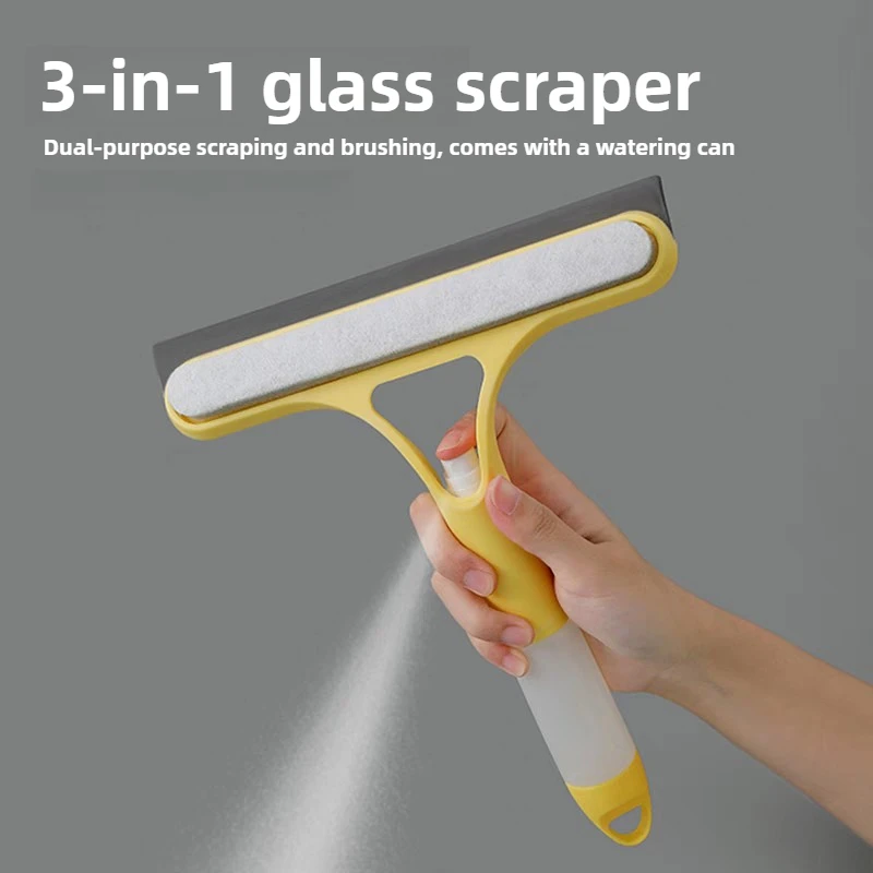 Household Glass Cleaning Artifact Bathroom Mirror Brush Window Wiper Professional Cleaning Tool Bathroom Silicone Scraper