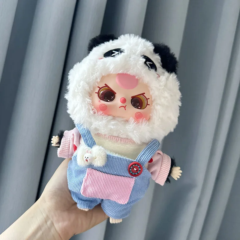 Bebê três apenas 20cm roupas de bebê para crianças roupas do bebê três gerações bonito série pelúcia caixa cega boneca roupas