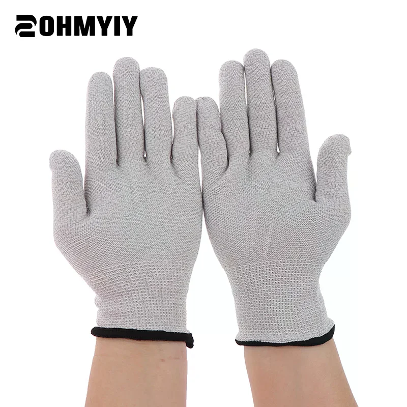 1Pair Magic Pulse Conductive Massage Gloves For Tens Health Care Machines Electric Acupuncture Physiotherapy Massager