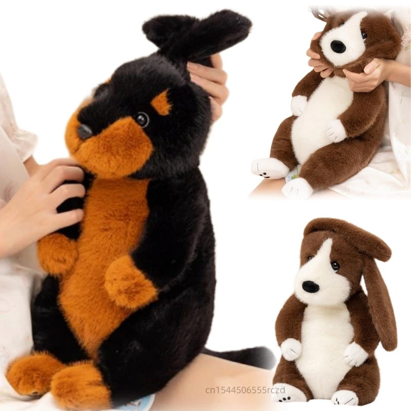 

45 см мультфильм милый толстый сидящий такса собака плюшевая кукла подушка мягкие большие уши собака животное мягкая игрушка домашний декор подарок для детей