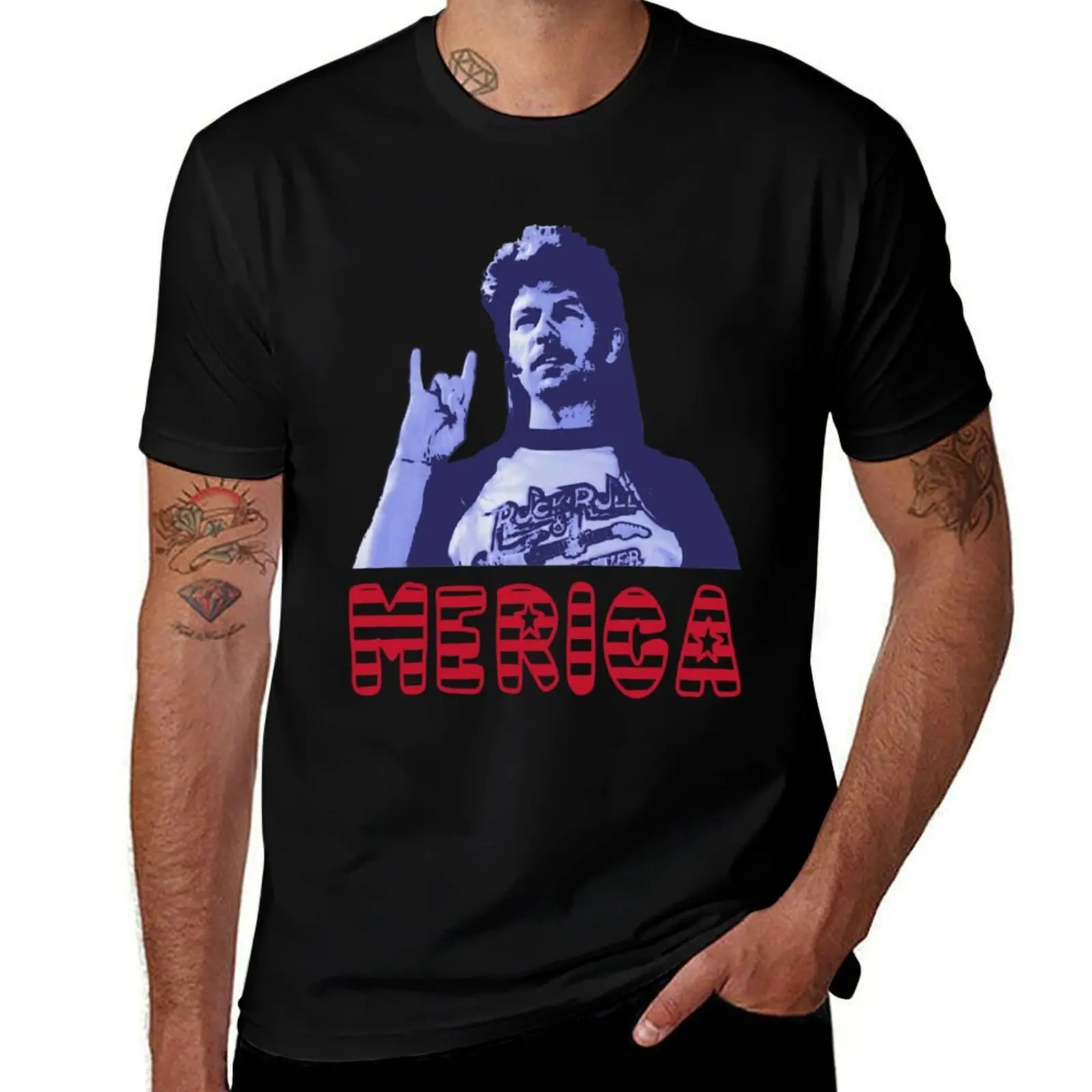 Funny Joe Dirt Merica Gift 4th Of July Men T-Shirt Large Size Soft Cotton T-Shirt