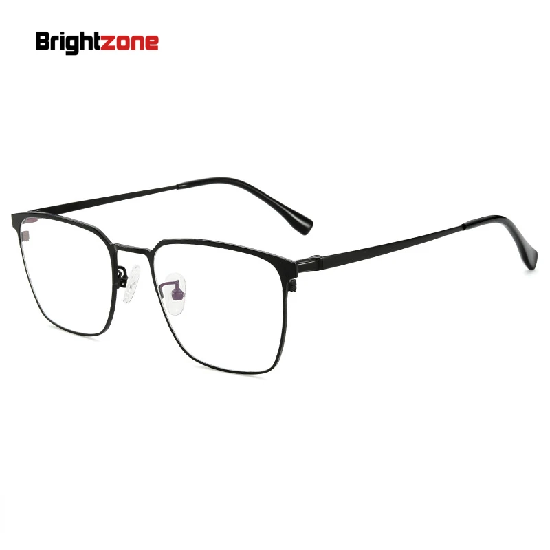 

High Quality Two Color Pure Titanium Eyeglasses Men's Optical Frame Business Perscription Black Glasses For Woman Frame Gafas