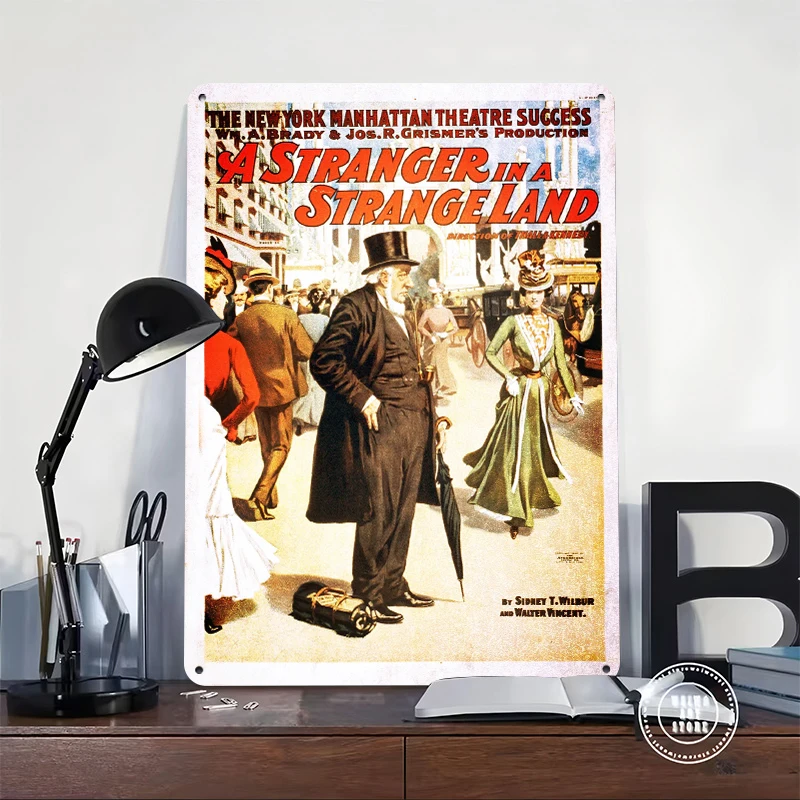 A Stranger in a Strange Land Comic Book Printed Poster Customized Wall Art Retro Vintage Metal Tin Signs for Luxury Decoration