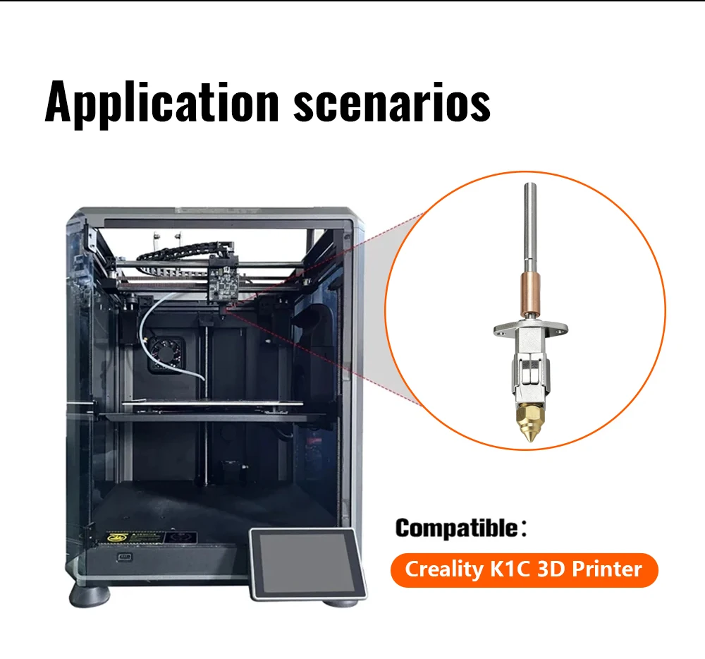 Trianglelab ® CHCB-OTC Aktualisiertes K1C Hotend mit Hohem Durchfluss, Hoher Leistung und Hoher Temperatur für K1C 3D-Drucker zum Drucken von CF ABS PLA PETG – Detail 9