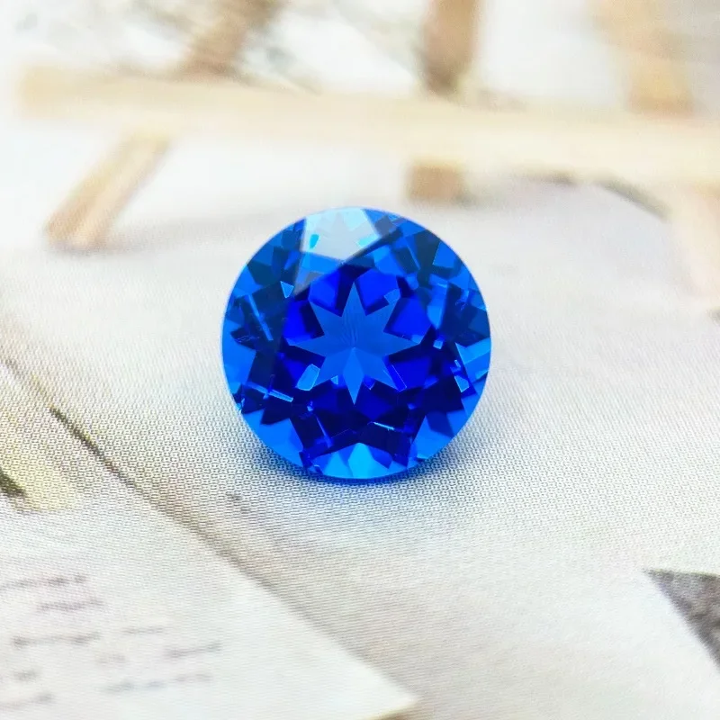 Top Lab Grown Cobalt Spinel Round Cut Gemstone For DIY Ring Necklace Earrings Main Materials Selectable AGL Certificate