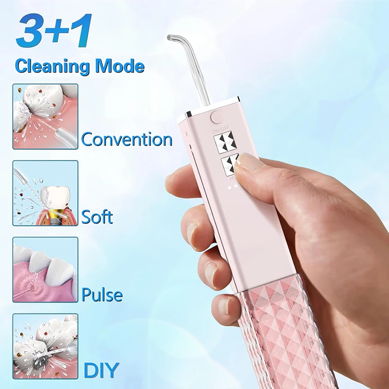 

Mini Portable Water Flosser Oral Irrigator Portable Usb Rechargeable Water Flosser Teeth Cleaner Lipstick Shape