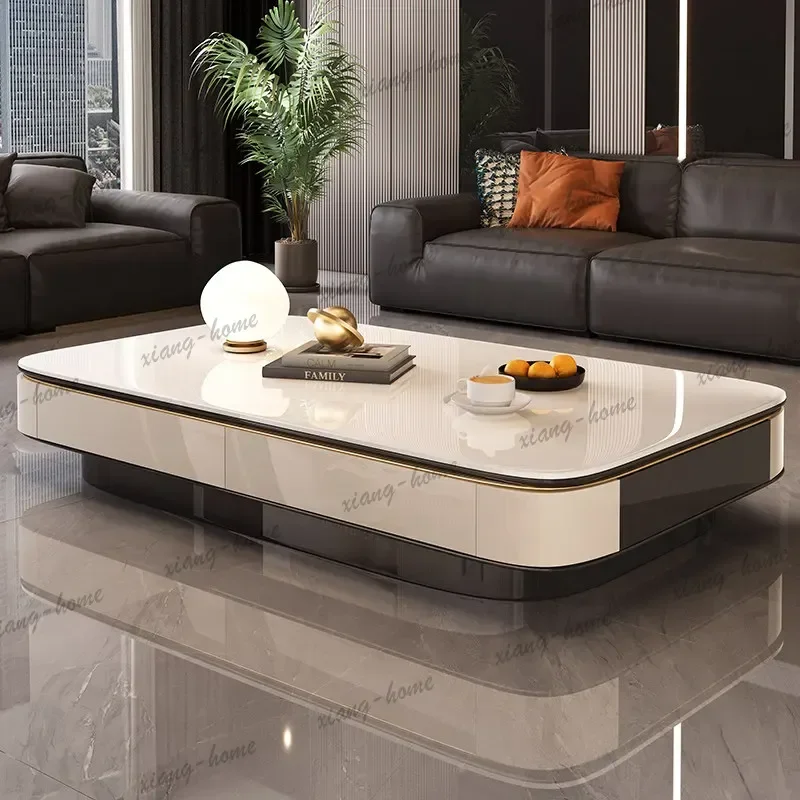 Factory Direct Decoration Designer Coffee Table Cabiniet Antique Storage White Coffee Table Center Saving Mesa De Centro Sala Fu