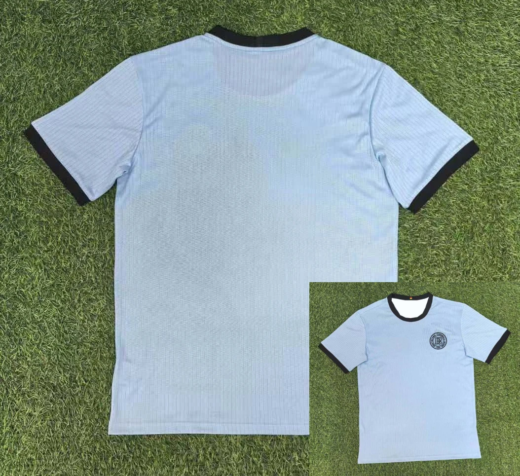 

Quick-drying Fan Version 2526 Season Germany 125th Anniversary Edition Light Blue Fan Football Jersey Short-sleeved Top