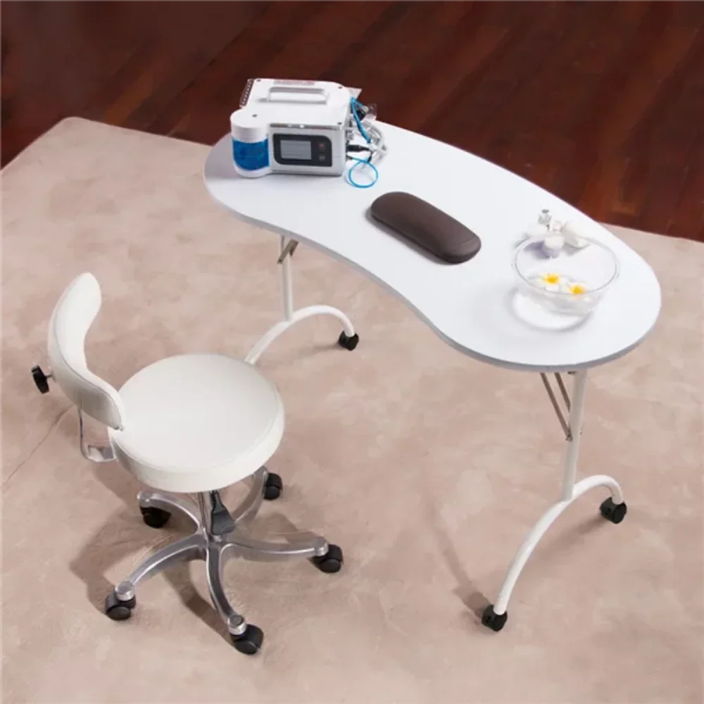 Nail Beautician Desk with Lockable Wheels & Bag  Salon    Folding Manicure Table