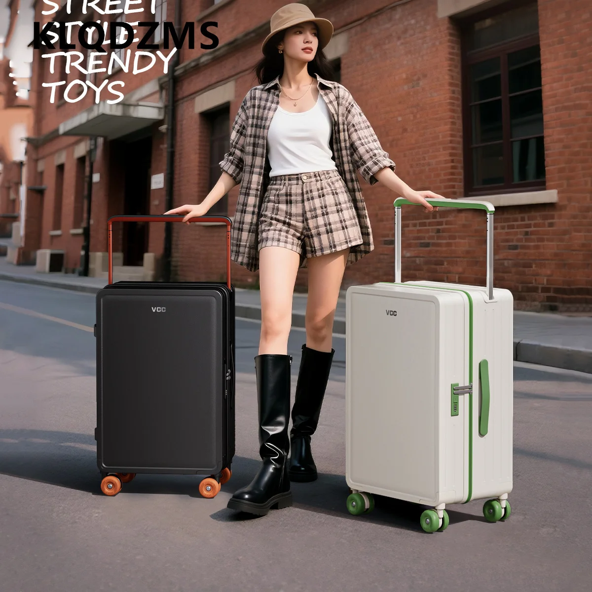 KLQDZMS Rolling Suitcase 20 Inches ABS+PC Boarding Case 24