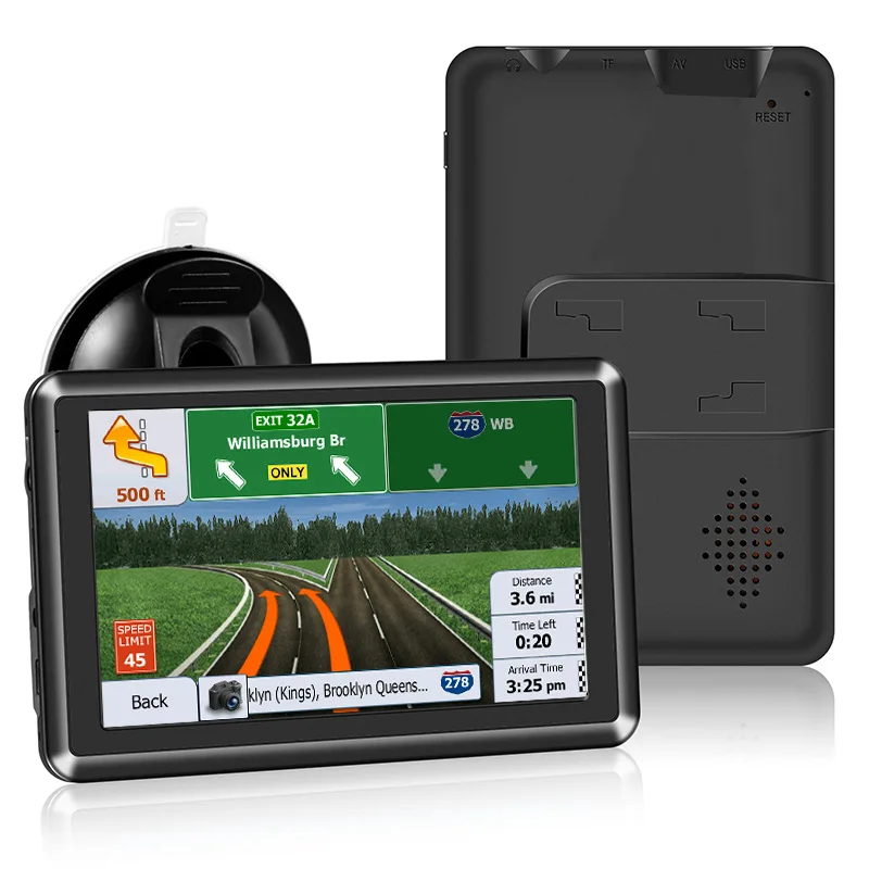 Navegador GPS portátil para carro de 5 polegadas 8G caminhão de alta definição universal