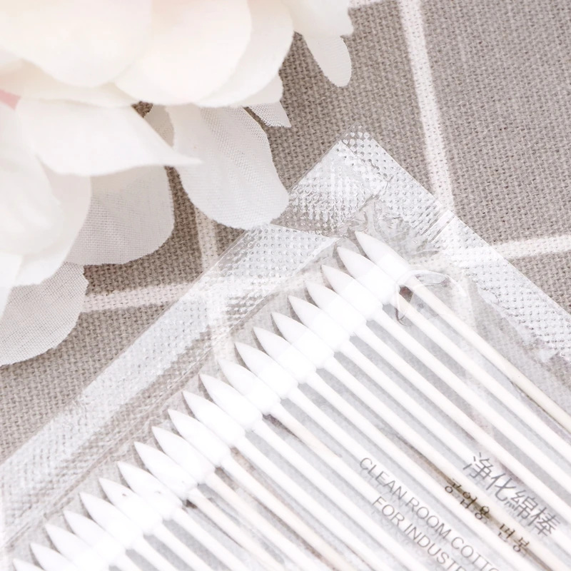 25x أداة تنظيف عصا قطنية للاستعمال مرة واحدة لمنفذ شحن الهاتف لسماعات الأذن