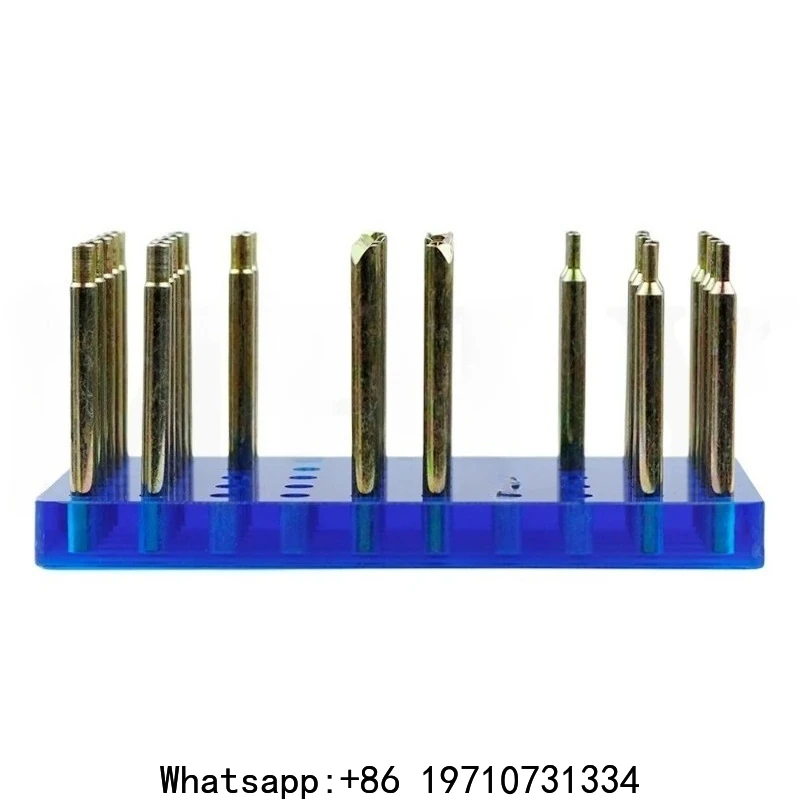 34PCS High Precision Gem Dopsticks Set Diameter 6MM Length 65MM Gemstone Dop Stick with Storage Box Stone Faceting Grinding Tool