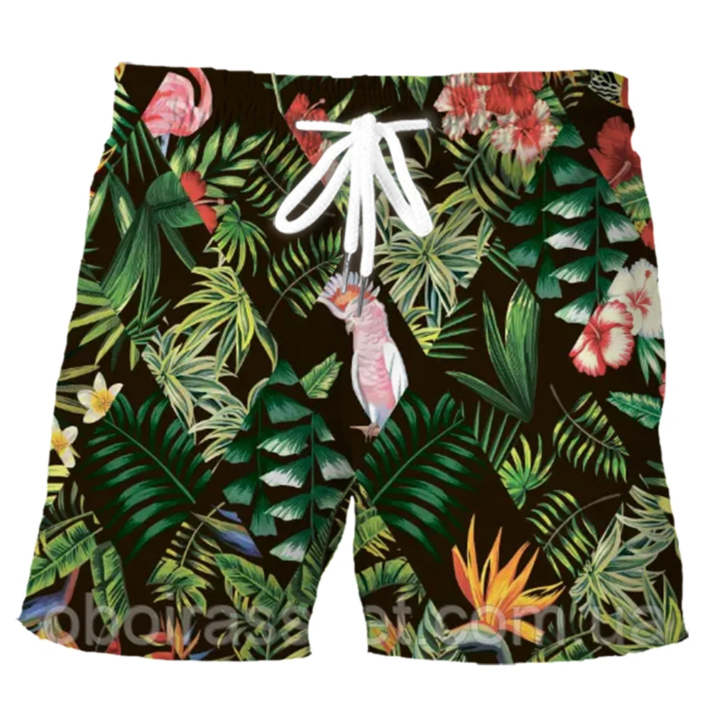 HX-pantalones cortos de playa hawaianos, pantalones cortos polinesios con estampado de hojas coloridas, Ropa de moda para Hombre, Ropa para Hombre, triangulación de envíos