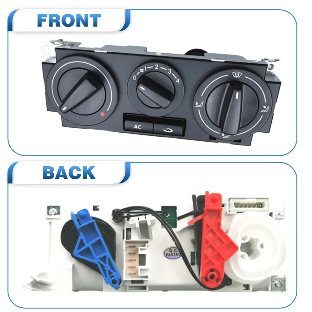 377 820 045D لوحة سخان التيار المتردد للتحكم في المناخ Assy 5X0 820 045 ABS ومعدن أسود لشركة فولكس فاجن جول كونتري 1996–2013