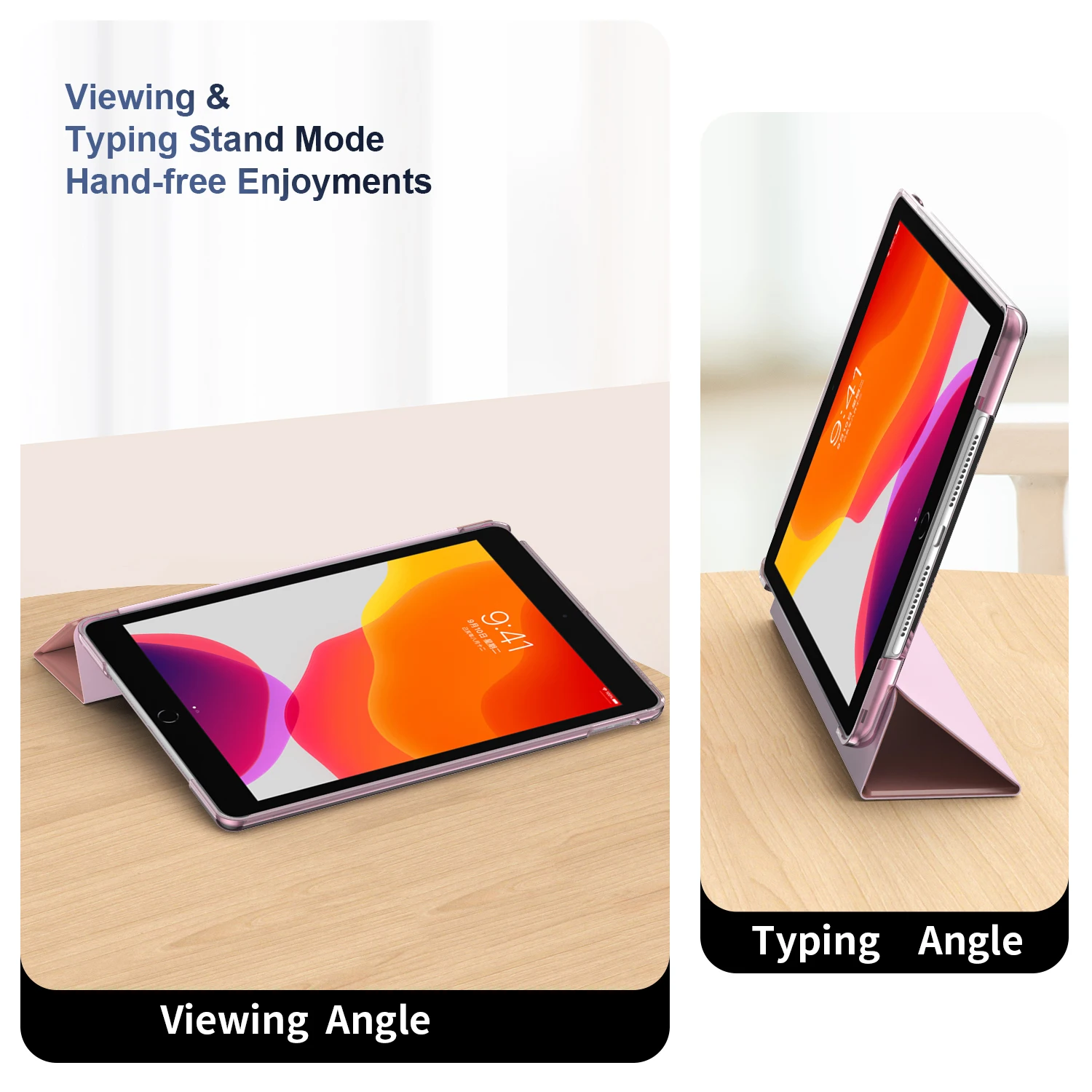 For iPad 10.2 Inch Case iPad 9th Generation 2021/ iPad 8th Gen 2020/ iPad 7th /Pro10.5“ /Air 3 Case, Slim Hard Back Smart Cover