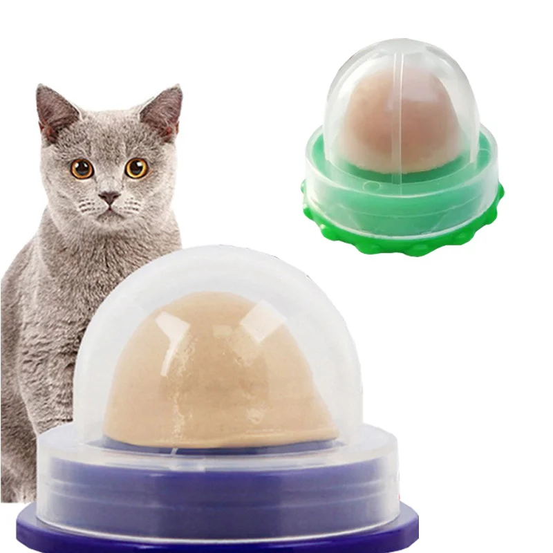 

Nutrition Cat Catnip Ball Dust Cover Round Safe Catnip Snack Lick Candy Vitamin Pudding Catnip Lollipop For Cat Kitten Ragdoll