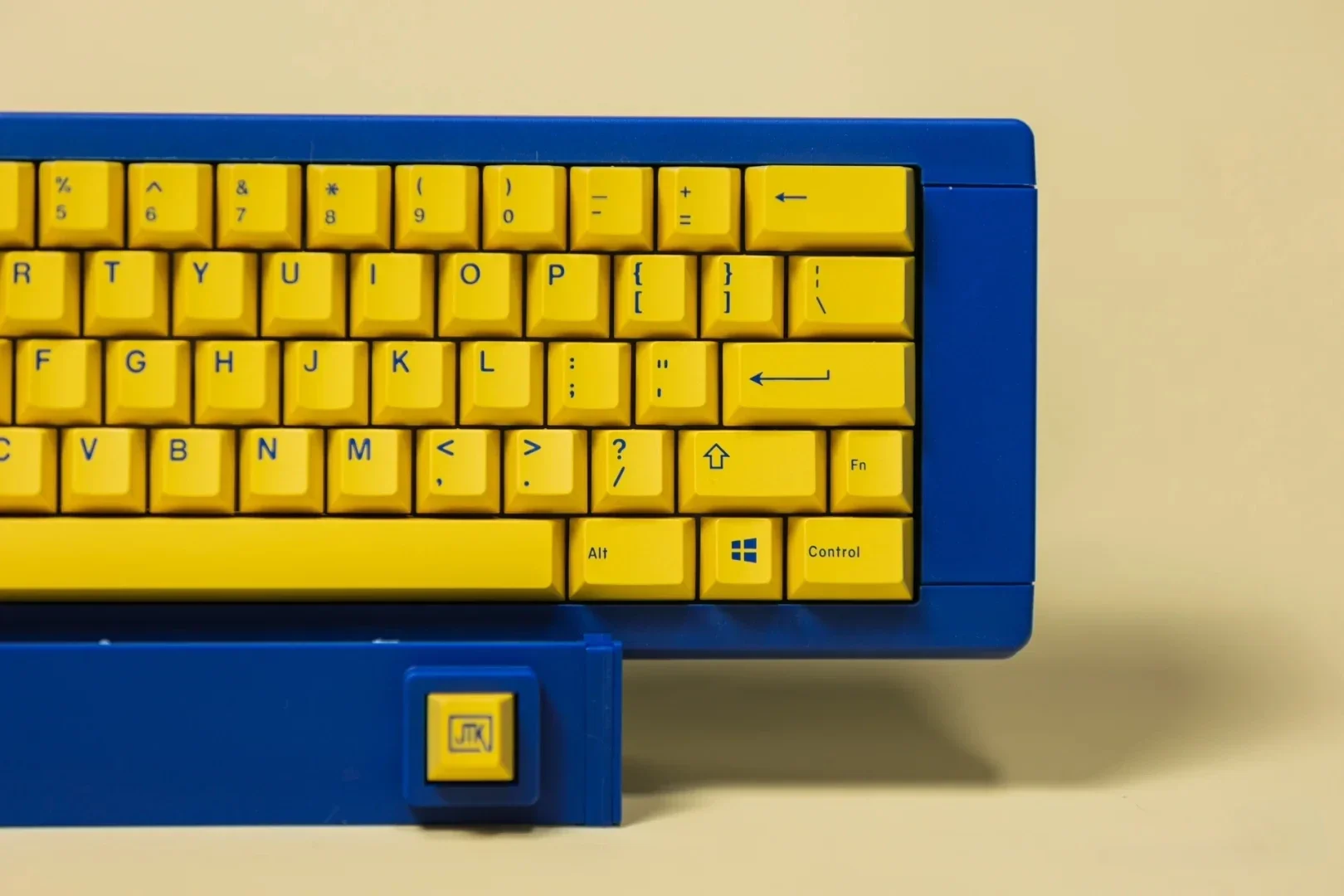 JTK Ikey Yellow Blue Theme Keycap Set Two-color ABS Custom Keyboard Cap Cherry Profile Key Cap for Mechanical Keyboard Accessory
