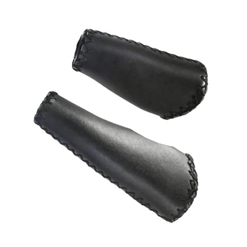 Casual Retro Beach Cruiser Bike Handle Long And Short Gripspu Leather Bike Handlebat Grips For Most Mountain, BMX