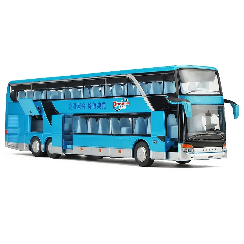 

Double decker Bus Model Simulation Bus Alloy Bus Return Sound and Light Car Gift Children Luxury Bus Toys