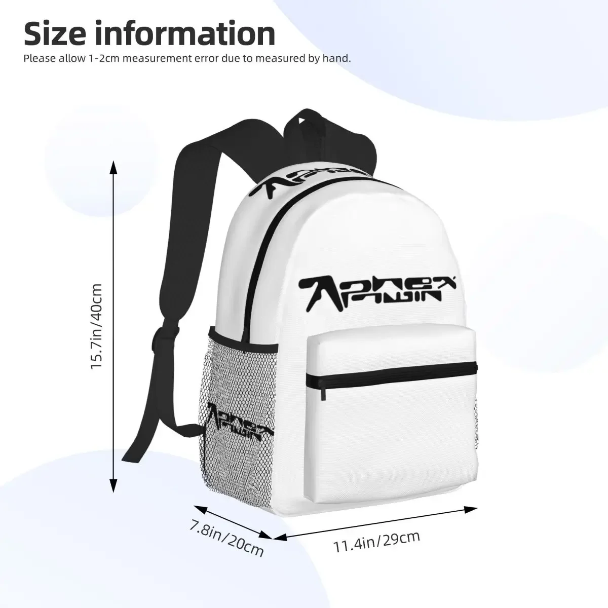 Aphex Twin Logo British Electronic Music Artist Student Backpack School Bag Hiking Daypack for Men Women Bookbag Shoulder Bags