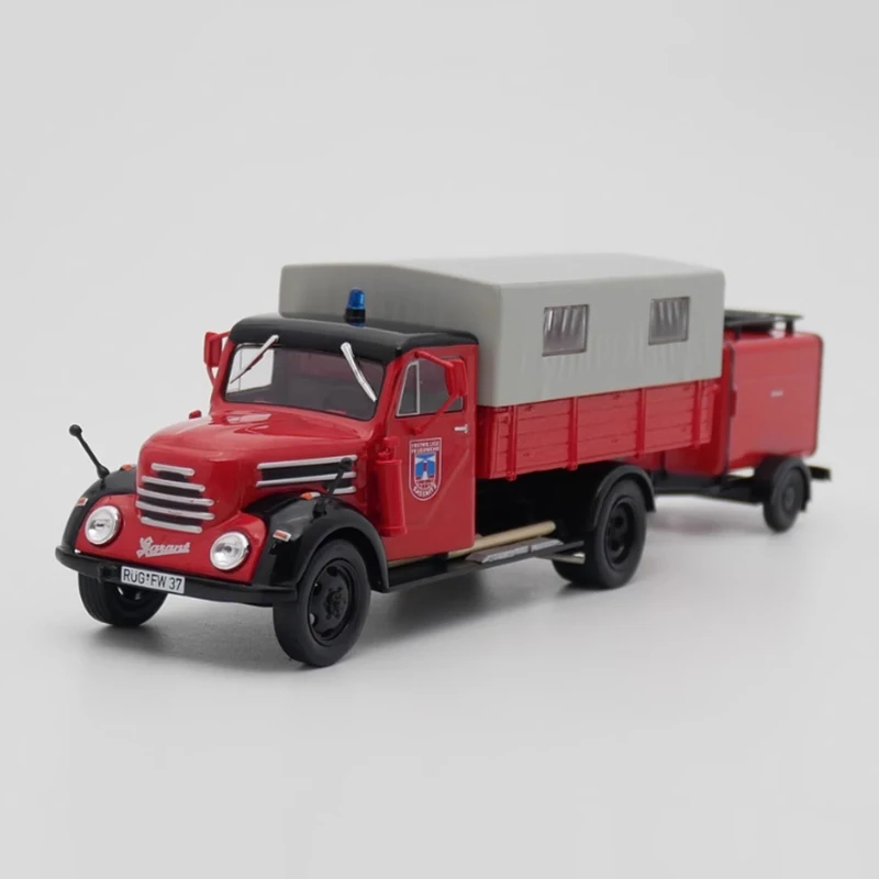 IXO Diecast 1:43 Scale Robur Garant 30K Fire Engine Alloy Truck Model Finished Product Simulation Toy Static Model Ornament