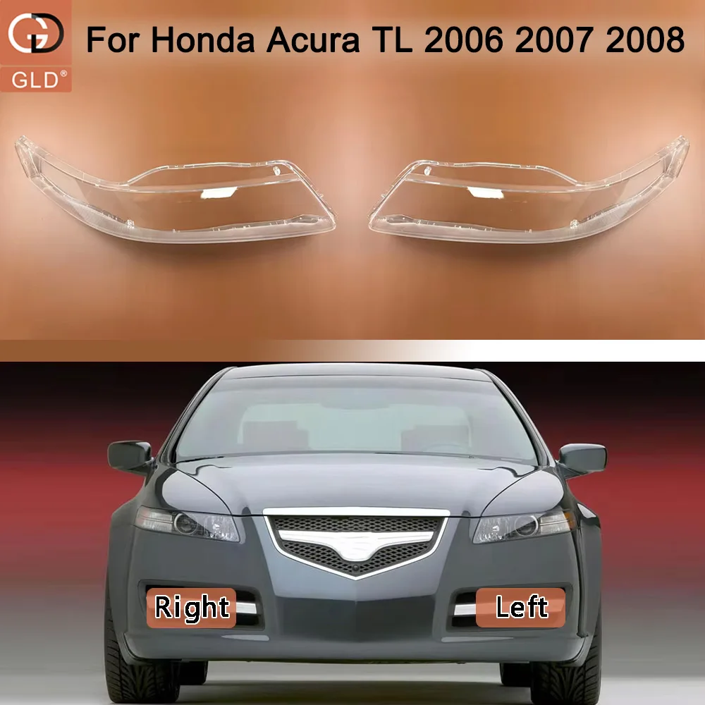 Cubierta de faro transparente, máscara protectora para faro, 2006 2007 2008, para Honda Acura TL, carcasa de faro, lente de repuesto para la pantalla original del faro