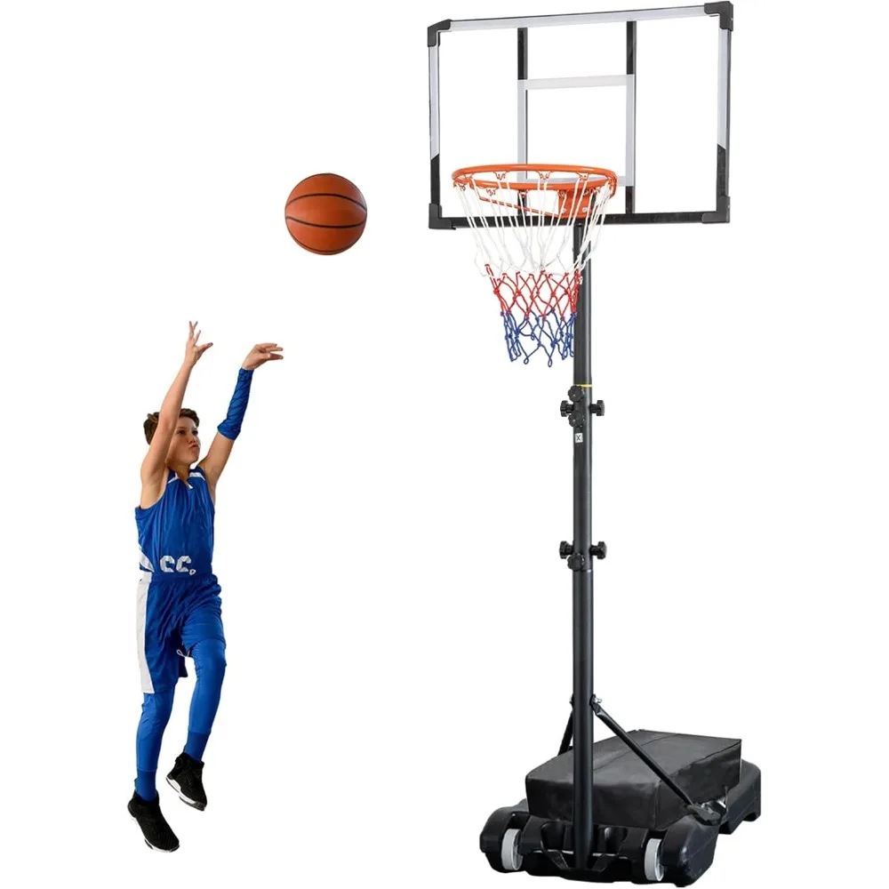 ห่วงบาสเก็ตบอลกลางแจ้งแบบกันแตกพร้อมความสูงที่ปรับได้ กระดานหลังขนาด 33/44 นิ้ว ตามมาตรฐานสำหรับสนามขนาด 5-10 ฟุต
