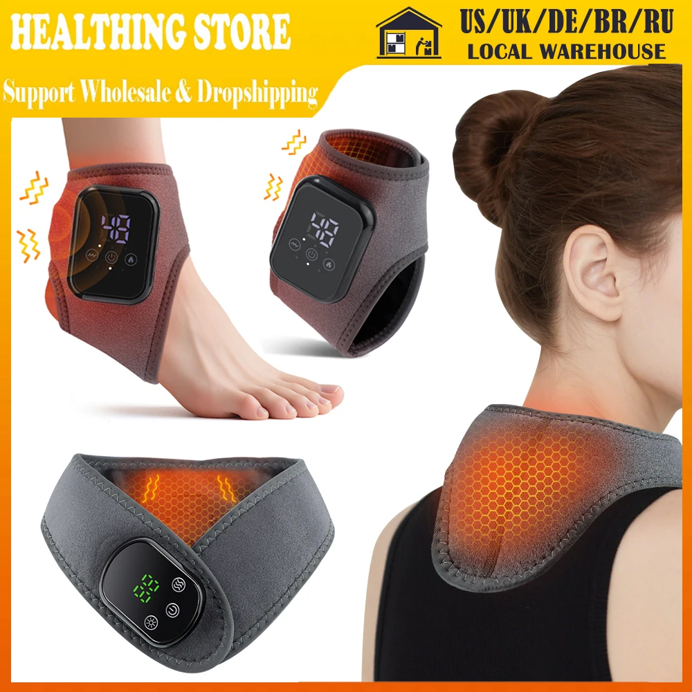 

Универсальный электрический массажер для лодыжки, массажер для шеи, вибрационный горячий компресс, массажер для ног, беспроводной бандаж для шеи, повязка для горячего компресса