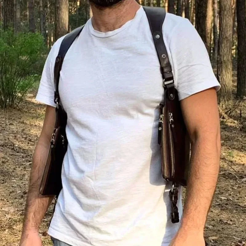 القرون الوسطى Steampunk خمر الحمالات تحت الإبط حقيبة هالوين تأثيري حافظة هاتف جلدية محفظة الدعائم الطرف