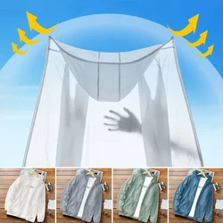 Casual Sunscreen Clothing Loose Hooded Outwear Summer Sunscreen Jacket for Men Men's Quick Dry Sun Protection Skin Coats