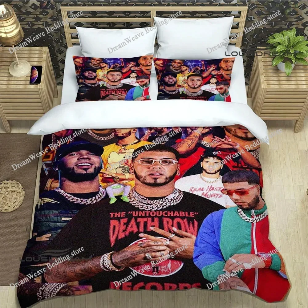 Rapper Anuel AA Printed Bedding Sets Exquisite Bed Supplies Set Duvet Cover Bed Comforter Set Bedding Set Luxury Birthday Gift96