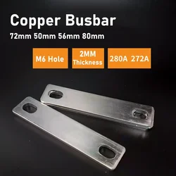 Copper Busbar 72mm 50mm 56mm 80mm Hole Distance M6 Bus Bar Battery Connector for 100AH 280AH 310AH 320AH LiFePo4 Current 300A