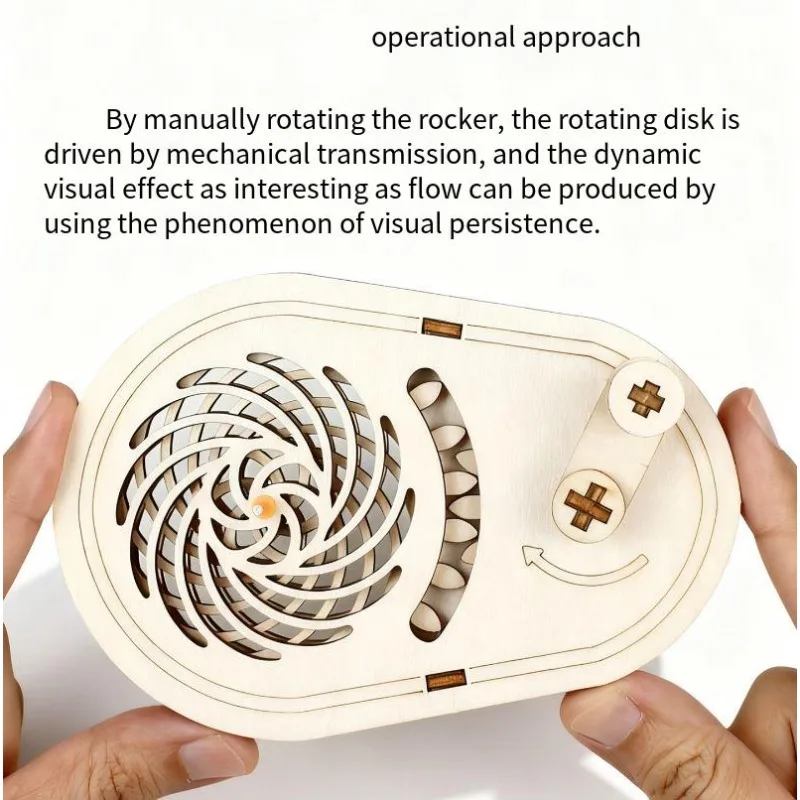 3D Visual Illusion Dislocation Principle Gear Turntable Primary Secondary Students Science Experiment Technology Production