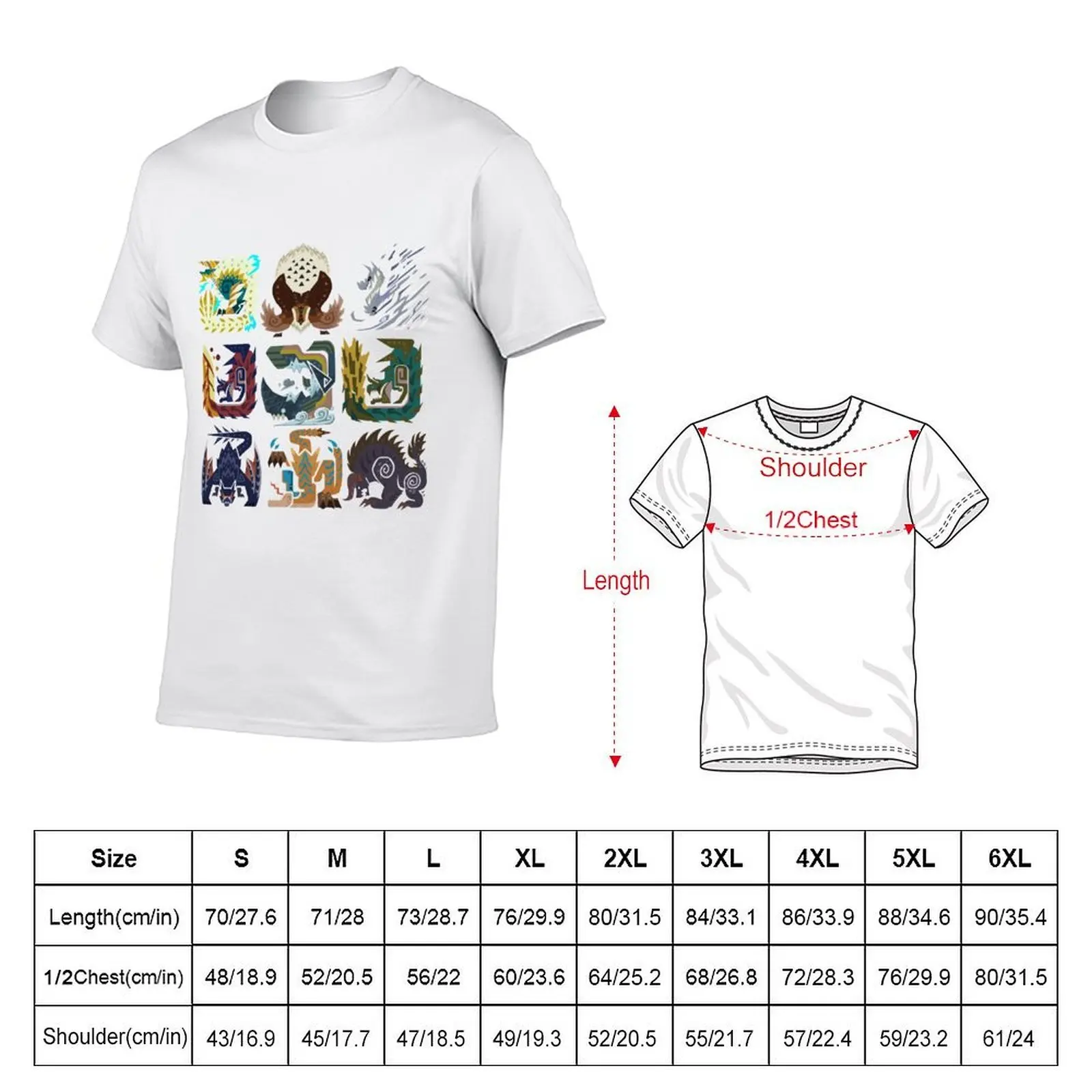 MHW Set Five T-Shirt cotton tshirt 100% t shirts for man graphic vintage T-Shirt