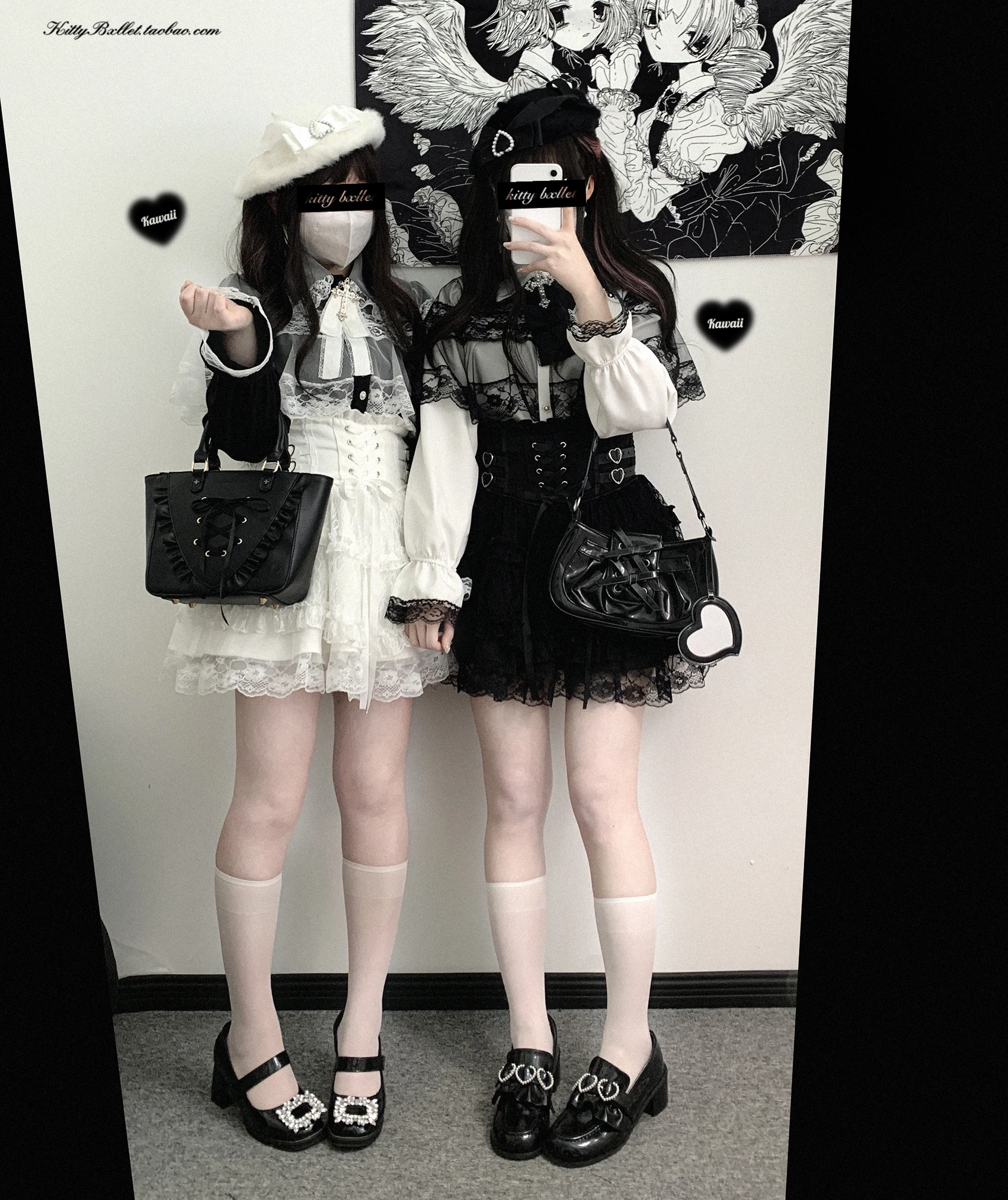 Japanese Mine Style Lace Splicing Short Skirts High Waist Lace-up A-line Heart Leather Buckle Sweet Versatile Mini Skirt Women