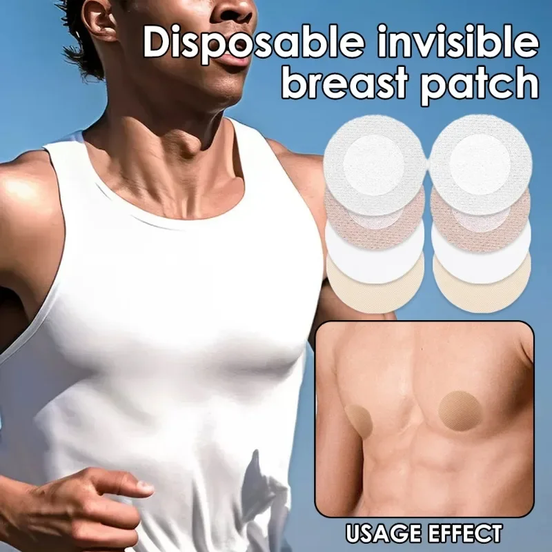 Men Nipple Cover Summer Invisible Disposable Anti-Bulge Nipple Stickers Daily Breathable Comfortable Ultra-Thin Nipple Stickers image 3